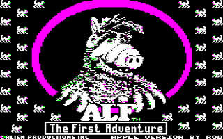 The Alf First Adventure Title Screen